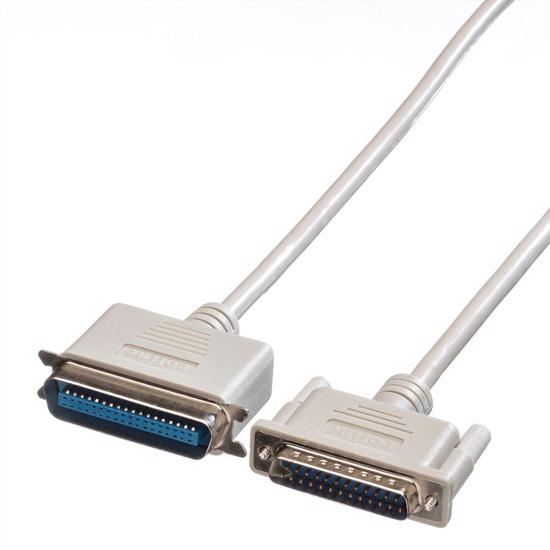 Picture of Secomp Roline Centronics Parallel Printer Cable DB25 M - C36 M grey 1.8m