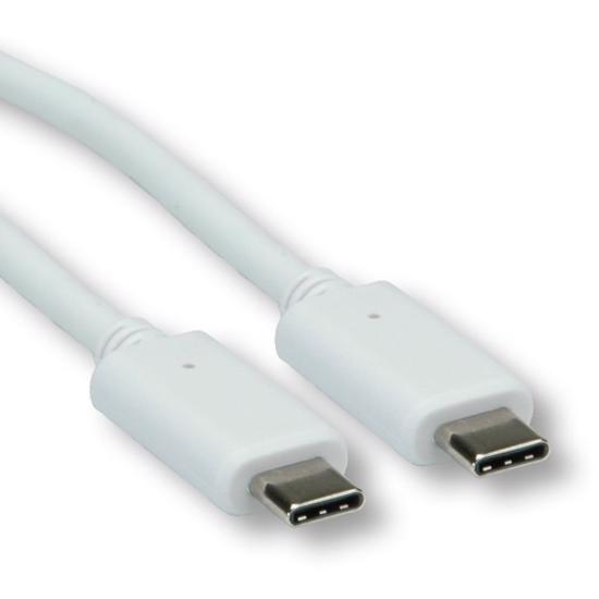Picture of Secomp Value USB3.1 Cablewith Emark, C-C, M/M, white, 1.0 m