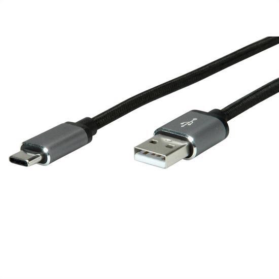 Picture of Secomp Roline USB2.0 Cable Type C-A, M/M, black, 1.8 m