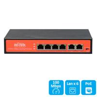 Picture of Wi-Tek WI-PS205 6-Port 48V 100Mbps Long Range PoE Switch with 4-Port PoE