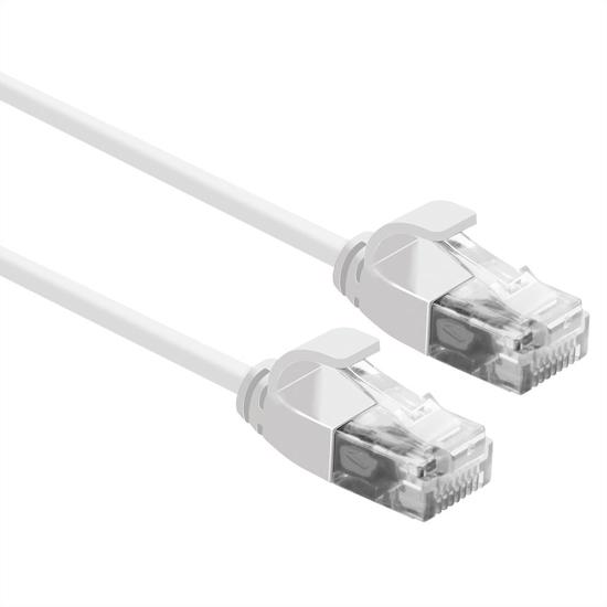 Picture of ROLINE UTP Bakar PatchCord SLIM Cat6A LSOH white 1.0m