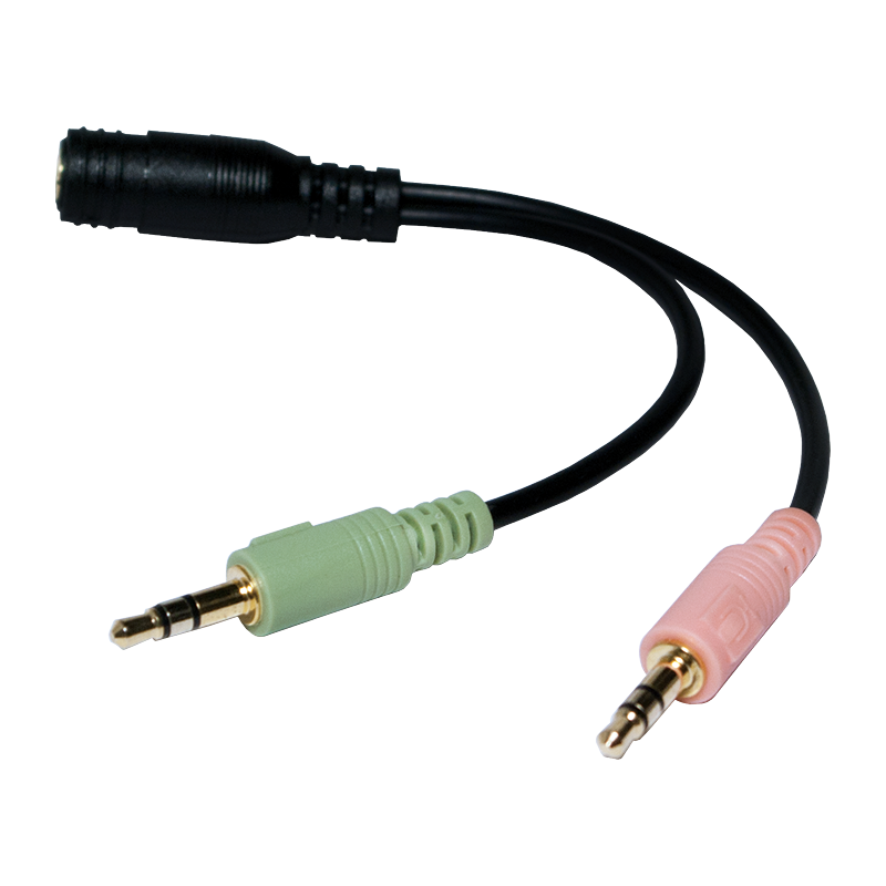 LogiLink Audio adapter 4-pin ženski 3.5 mm stereo na 2 x 3.5mm muški ...