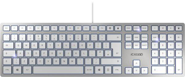 Cherry KC-6000 Slim tastatura, YU, bela/srebrna