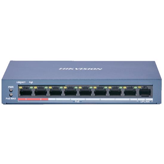 Picture of HIKVISION 9-port switch 8x100M PoE 1x100M DS-3E0109P-E/M