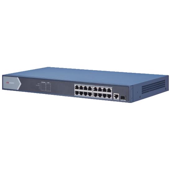 Picture of HIKVISION 18-port switch 16xGb PoE 1xGb 1xGb SFP DS-3E0518P-E
