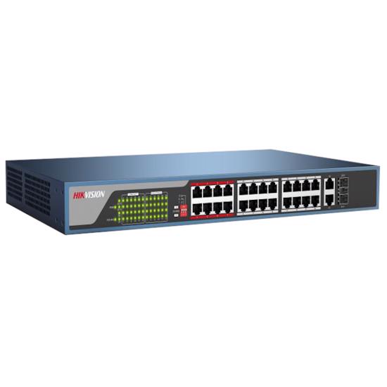 Picture of HIKVISION 26-port switch 24xMb PoE 2xGb 1xGb SFP DS-3E0326P-E