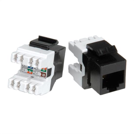 Picture of Secomp Roline Keystone Jack, Cat5e, unshielded crni