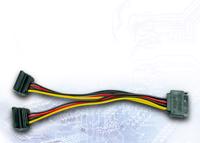 Picture of InterTech AC Adapter 1x SATA na 2x SATA Power 90°, 0.15m
