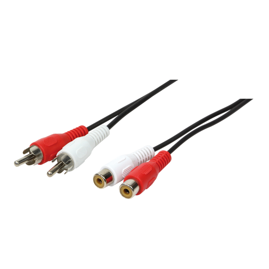 Picture of LogiLink audio kabl 2xRCA/M - 2xRCA/F  5.0 m