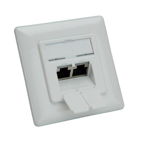 Picture of Secomp Roline utičnica uzidna CAT6A/Class EA 2XRJ45 STP white sa modulima