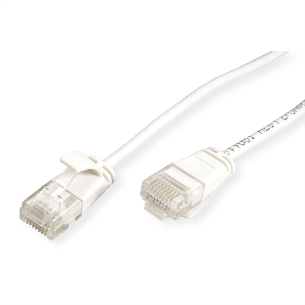 Secomp Roline UTP Data Center PatchCord SLIM Cat6A/Class EA LSOH white 1m