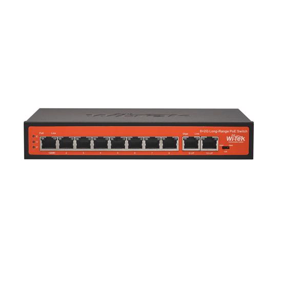 Picture of Wi-Tek WI-PS210G 8FE+2GE Ports 48V Long Range PoE Switch with 8-Port PoE