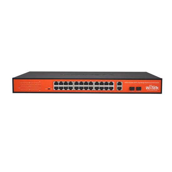 Picture of Wi-Tek WI-PS526G 24FE+2Combo Ports 48V PoE Switch with 24-Port PoE
