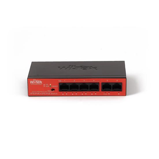 Picture of Wi-Tek WI-PS205H 6-Port 48V 100Mbps economical PoE Switch with 4-Port PoE