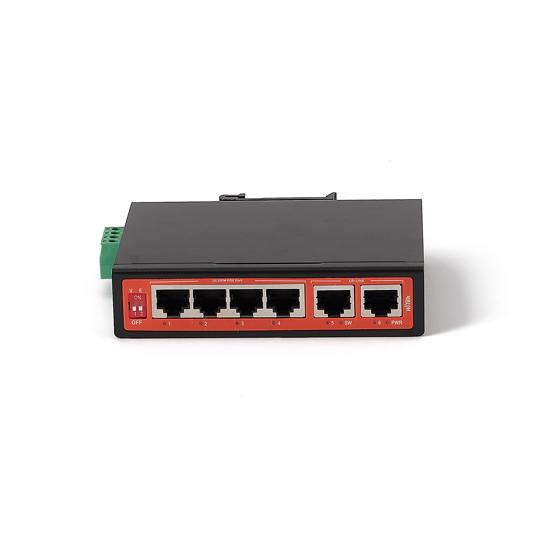 Picture of Wi-Tek WI-PS206-I 4FE+2FE Ports 48V Industrial PoE Switch with 4-Port PoE