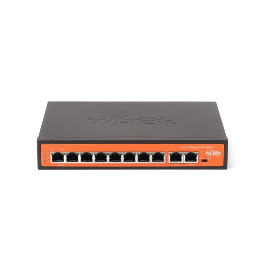 Picture of Wi-Tek WI-PS210 10-Port 48V 100Mbps Long Range PoE Switch with 8-Port PoE