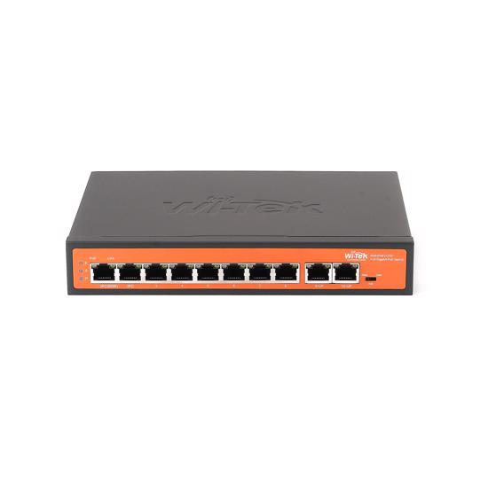 Picture of Wi-Tek WI-PS308G 10-Port 48V Gigabit Ports PoE Switch with 8-Port PoE