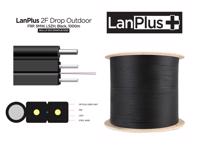 Picture of LanPlus Fiber optic cable 2FO 1km outdoor drop cable, sajla, G657A1, FRP, LSZH