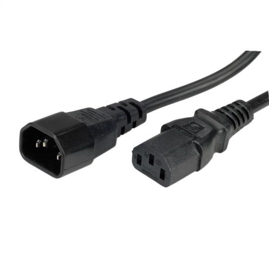 Picture of Secomp Roline Monitor Power Cable, IEC320 C14 - C13, black, 1.0m