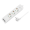 Picture of Logilink produžni kabl 3 mesta, 2 USB, prekidač, 1.5m, beli