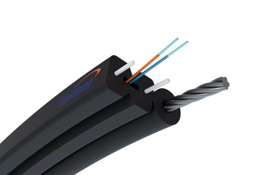 Picture of FiberHome Optički kabl 2FO S-NOTKSP 1km outdoor drop cable, sajla, G657A1, FRP, LSZH