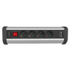 Picture of Logilink produžni kabl 4 mesta, 2 USB, prekidač, stalak, 1.5m, aluminium