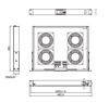 Picture of Logilink ventilator panel sa 4 ventilatora i termostatom, 1U, 465 x 350, crni