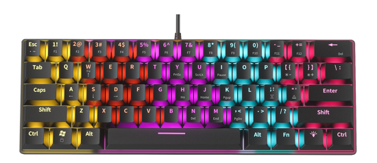 Picture of ARMAGGEDDON MKA-1C Neo Psychswift (Clicky) LED Backlight Mechanical Keyboard Black
