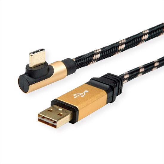 Picture of Secomp Roline Gold USB2.0 Reversibile Type C 90 m/m 1.8m