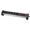 Picture of Logilink produžni kabl sa prenaponskom zaštitom 6 mesta, prekidač, stalak, 1.4m, aluminium