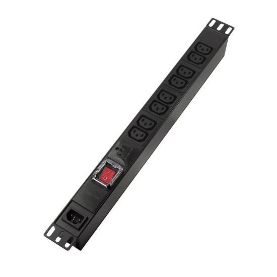 Slika Logilink PDU 230V 8 - C13 1 osigurač on/off bez napojnog kabla