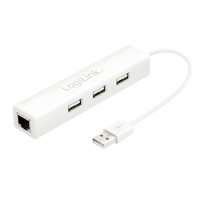 Picture of Logilink HUB USB 2.0, 3 port, 1 LAN, mrežni adapter