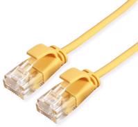 Picture of Secomp Roline UTP Data Center PatchCord, SLIM, Cat6A/Cl.EA, LSOH, yellow, 0.15m