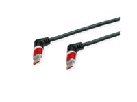 Picture of ROLINE 360° Rotation USB 2.0 Cable, Type C - C, M/M, 60W, Red Black, 2 m