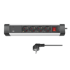 Picture of Logilink produžni kabl 4 mesta, 1 x USB A, 1 x USB C,  prekidač, stalak, 1.5m, aluminium