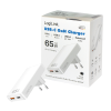 Slika Logilink punjač USB AF, USB CF type C, PD 65W, slim, bela