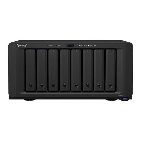 Picture of NAS Synology DS1821+ 8-bay 2.2GHz QC 4GbDDR4 4X GbE 4X USB 3.2 2X eSATA
