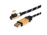 Picture of Secomp Roline Gold USB2.0 Reversibile type C - A, pod uglom 90, M/M 3.0m