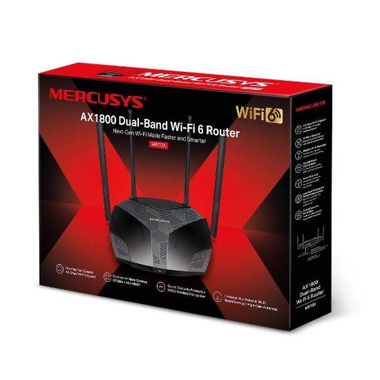 Slika Mercusys MR70X V2.0, AX1800 Dual-Band WiFi6 Router