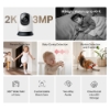 Slika Mercusys MC210 V1.0 Pan/Tilt Home Security Wi-Fi 2K Camera