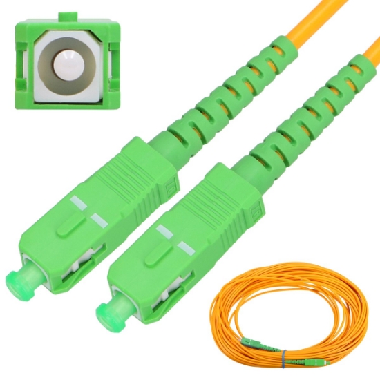 Slika Extralink Patchcord SC/APC-SC/APC SM, G652D, Simplex, 3mm, 5.0m