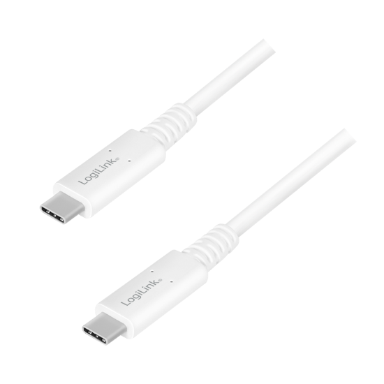 Slika Logilink USB 4.0 Type C - C, M/M, E mark, PD, 8K, bela