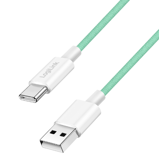 Slika Logilink USB 2.0 Type C cable, C/M na USB - A/M, zelena, 1.0m