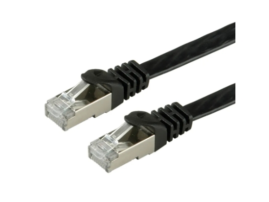Slika Secomp Value FTP PatchCord Cat6/Cl.E, flat, crna, 1.0m
