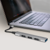 Slika Logilink HUB 3.0, 4 x USB-A, ultra slim, aluminimum, siva