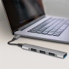 Slika Logilink HUB type C ultra slim, 4 x USB-A, aluminimum