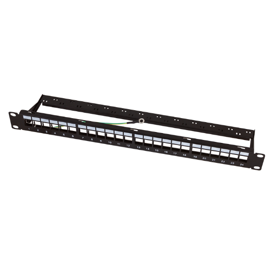 Slika Logilink 19'' Patch Panel 1U, 24, prazan, shielded, sa nosačem kabla i uzemljenjem