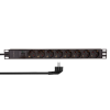 Slika Logilink PDU 8 x šuko CEE 7/3, zaštita od preopterećenja, 1.8m
